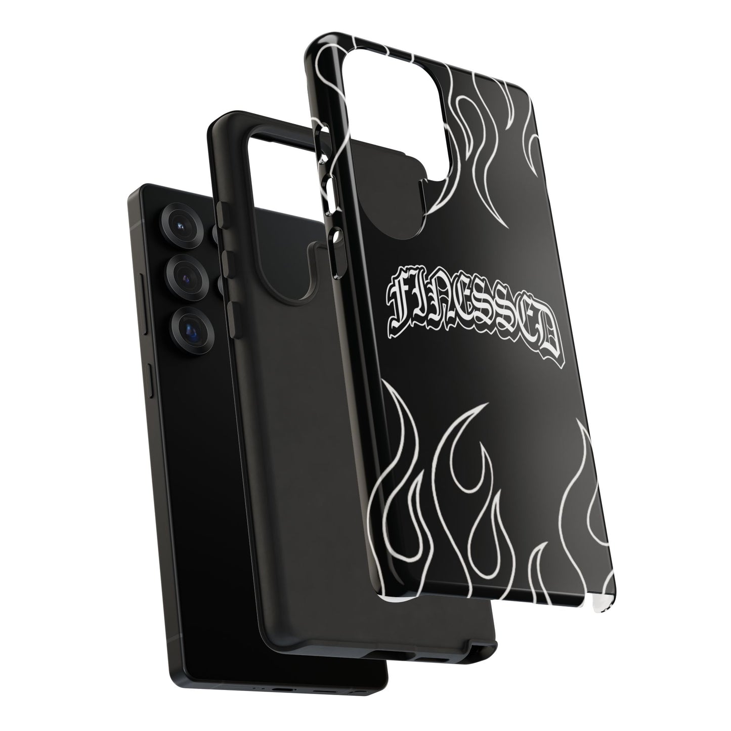 Flaming Finessed Phone Case (Black)