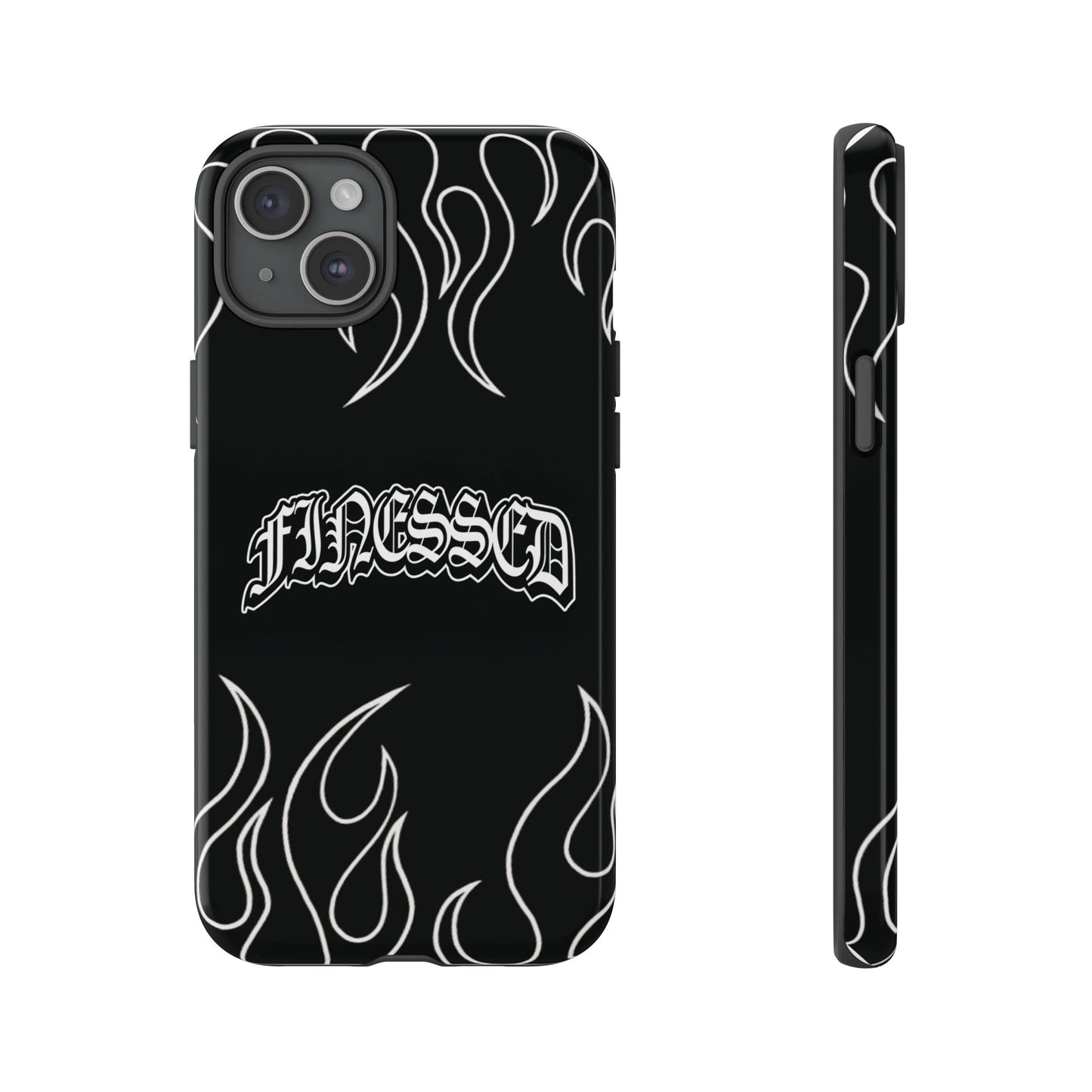 Flaming Finessed Phone Case (Black)