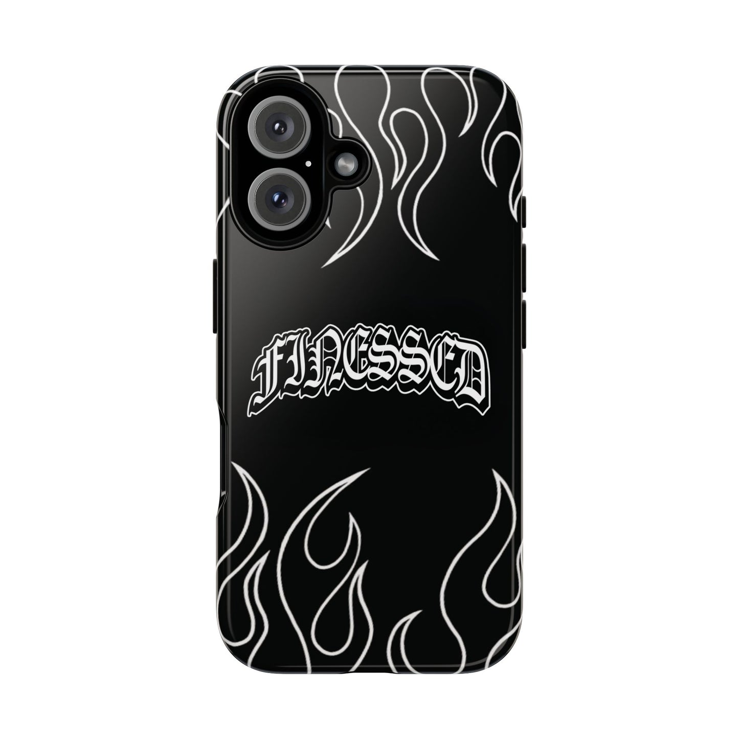 Flaming Finessed Phone Case (Black)