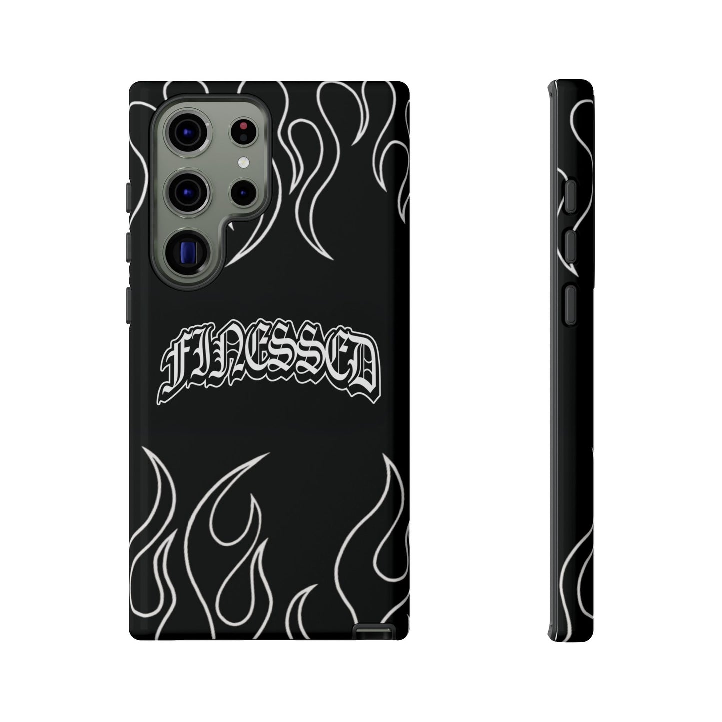Flaming Finessed Phone Case (Black)