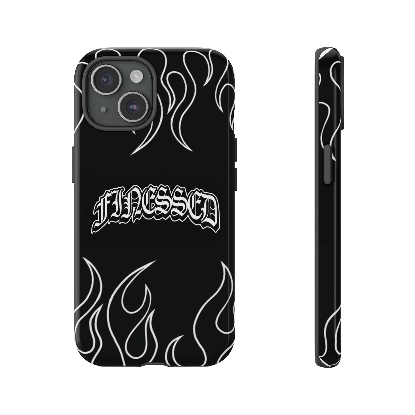Flaming Finessed Phone Case (Black)
