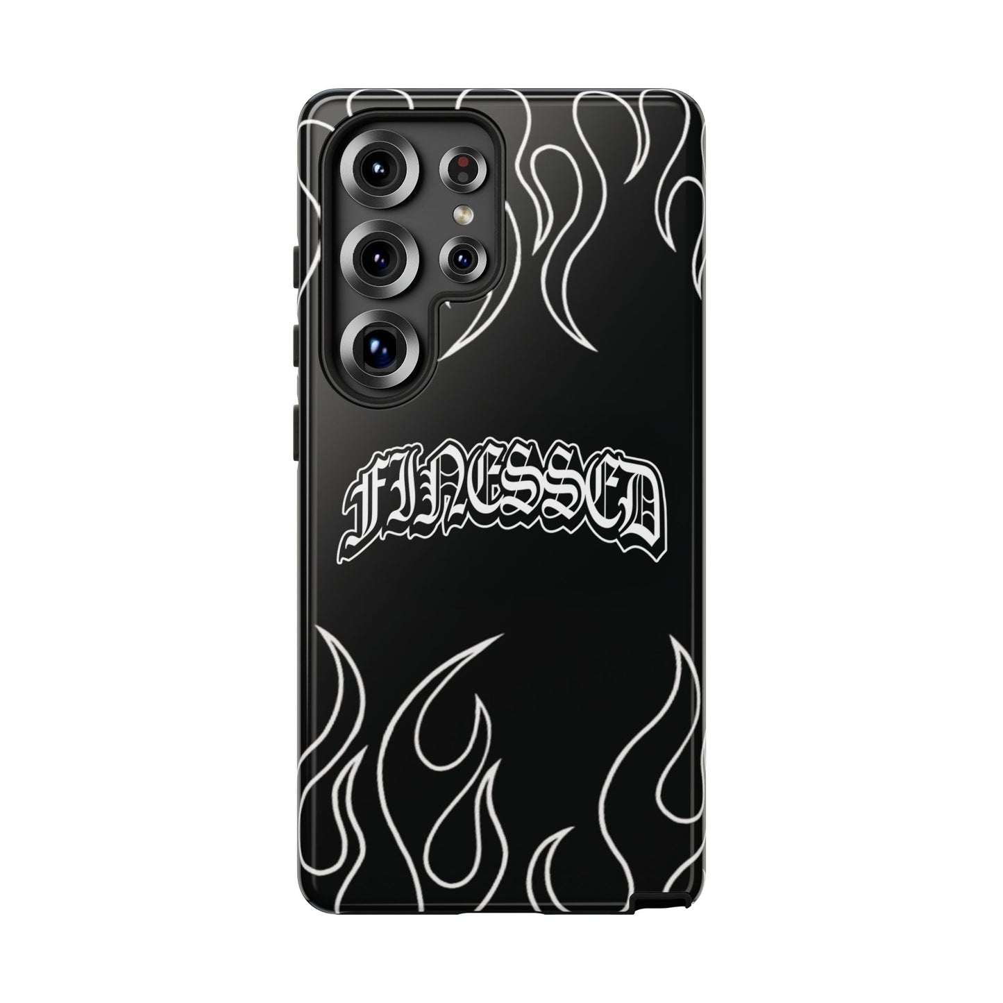 Flaming Finessed Phone Case (Black)