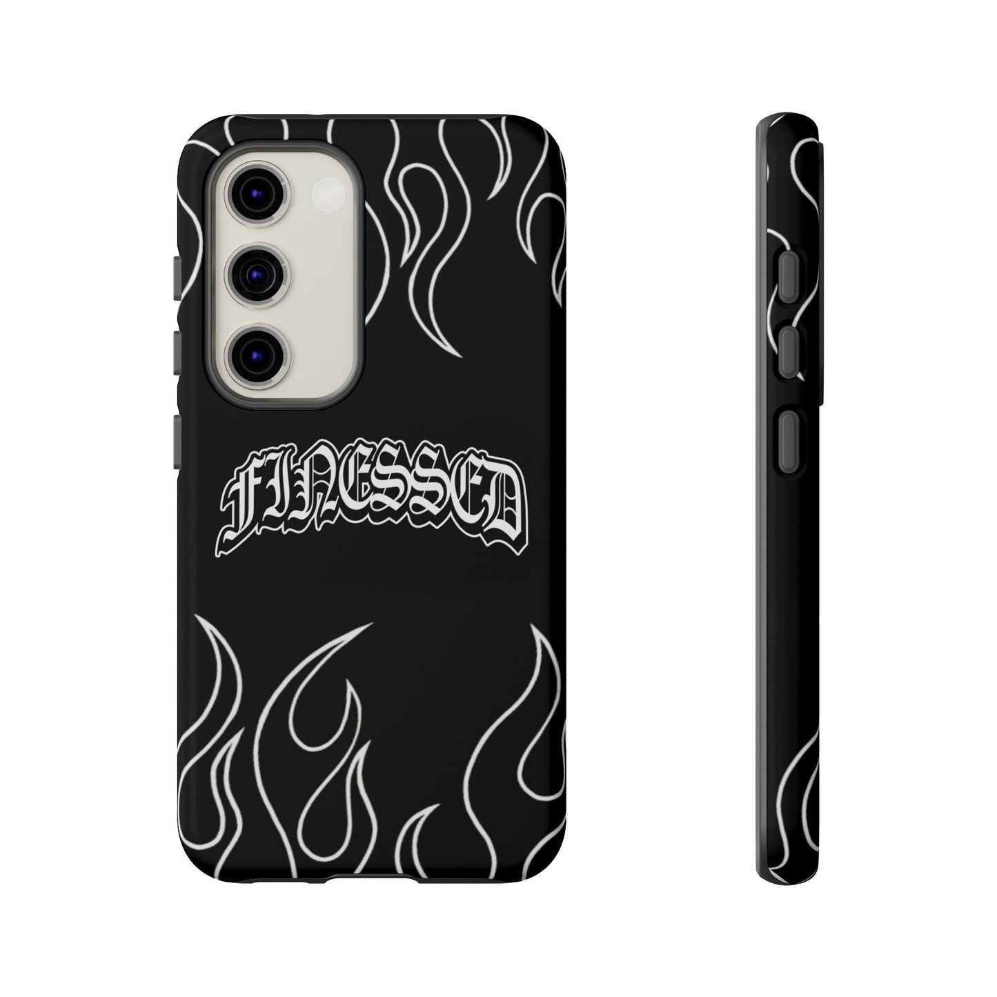 Flaming Finessed Phone Case (Black)