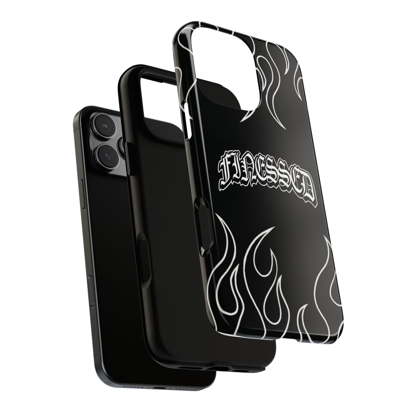 Flaming Finessed Phone Case (Black)