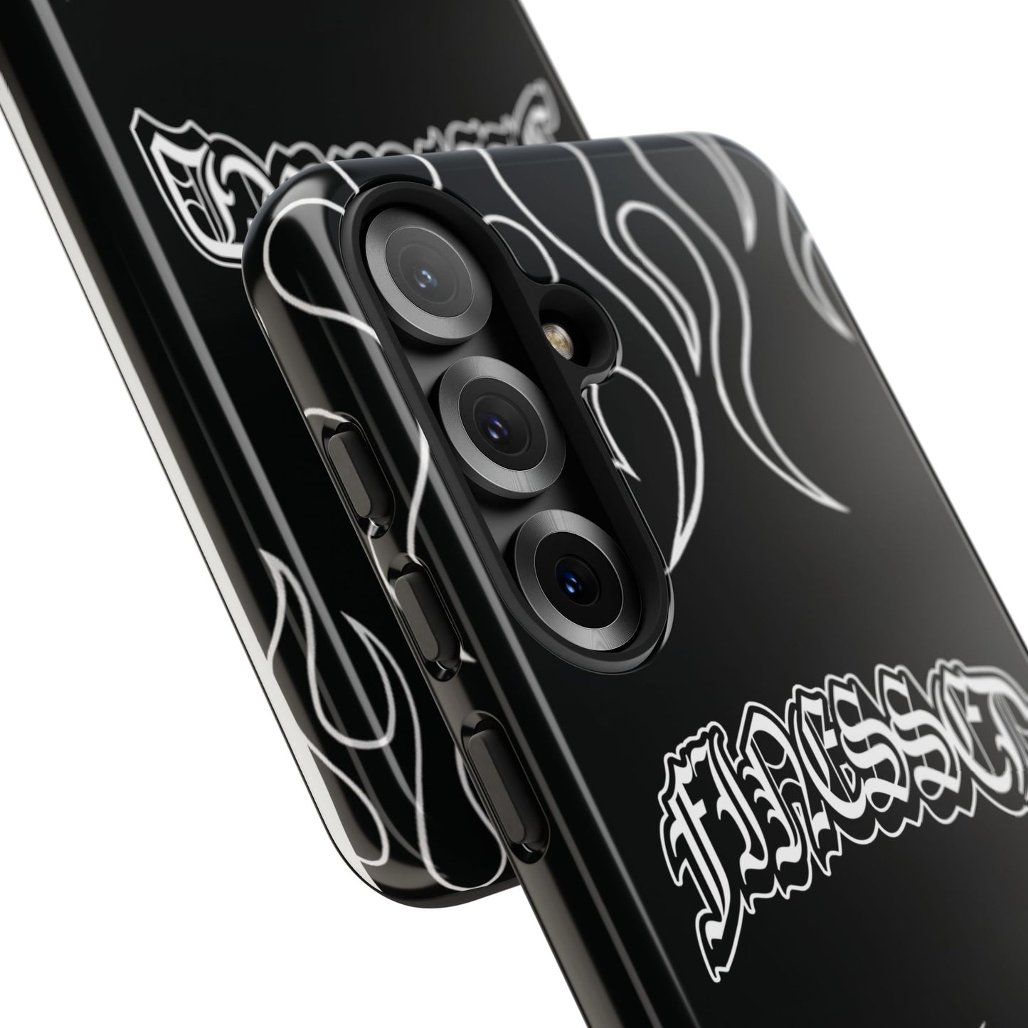 Flaming Finessed Phone Case (Black)