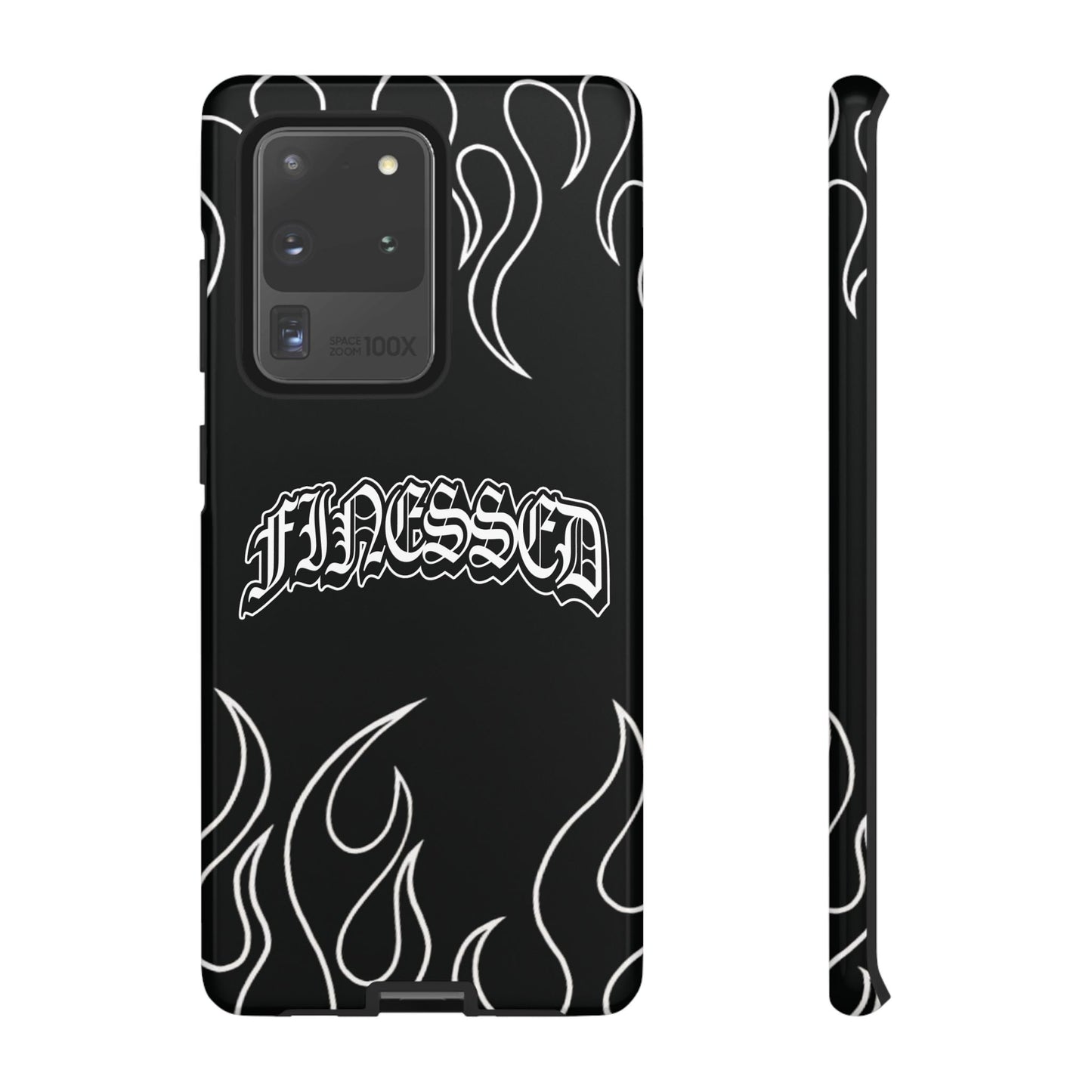 Flaming Finessed Phone Case (Black)