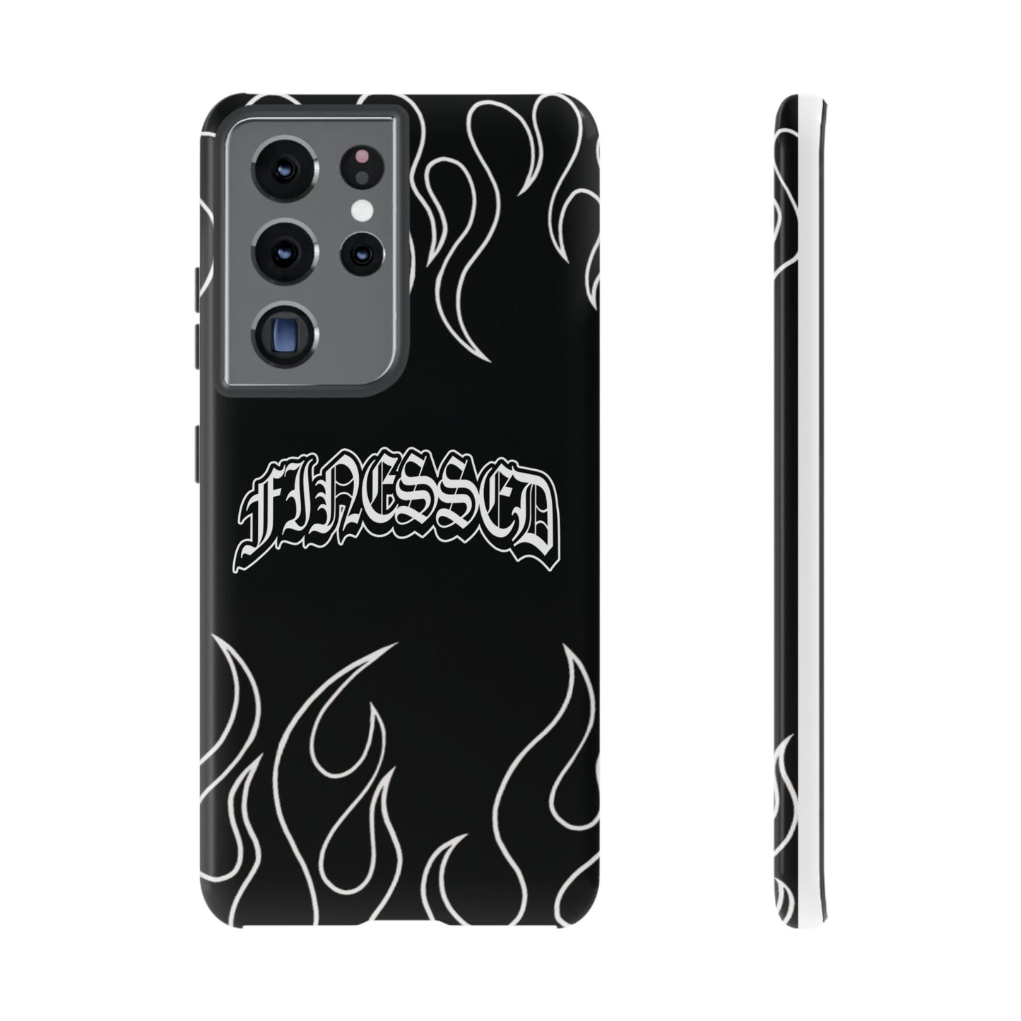 Flaming Finessed Phone Case (Black)