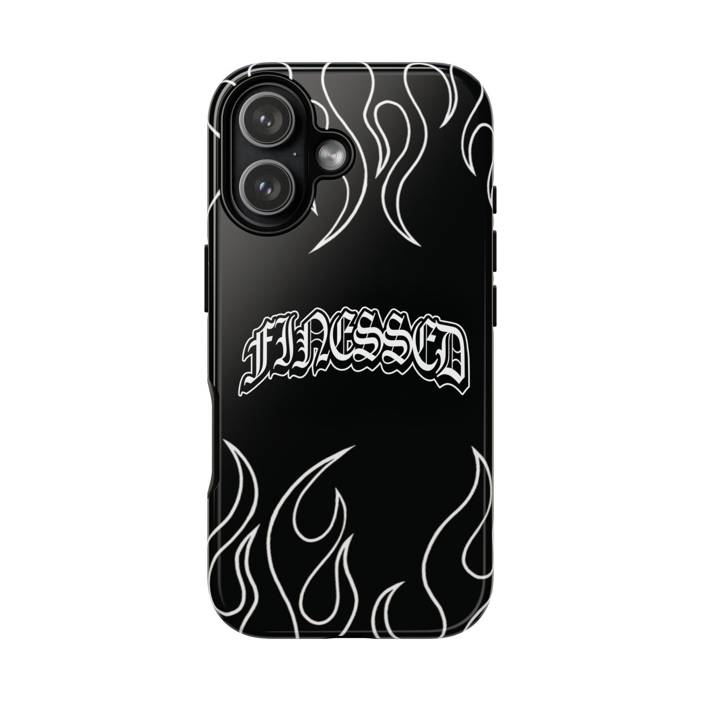 Flaming Finessed Phone Case (Black)