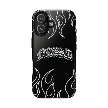 Flaming Finessed Phone Case (Black)