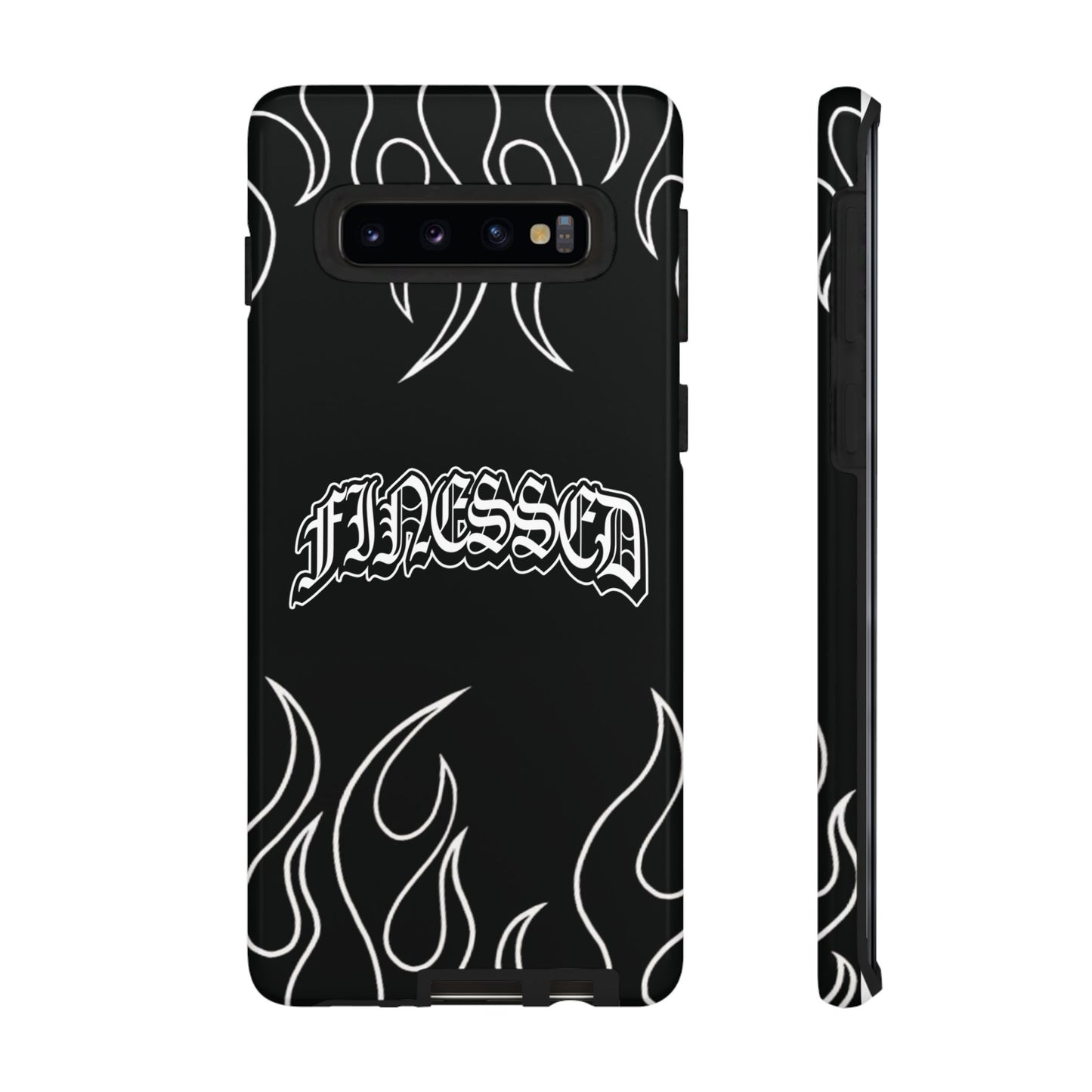 Flaming Finessed Phone Case (Black)