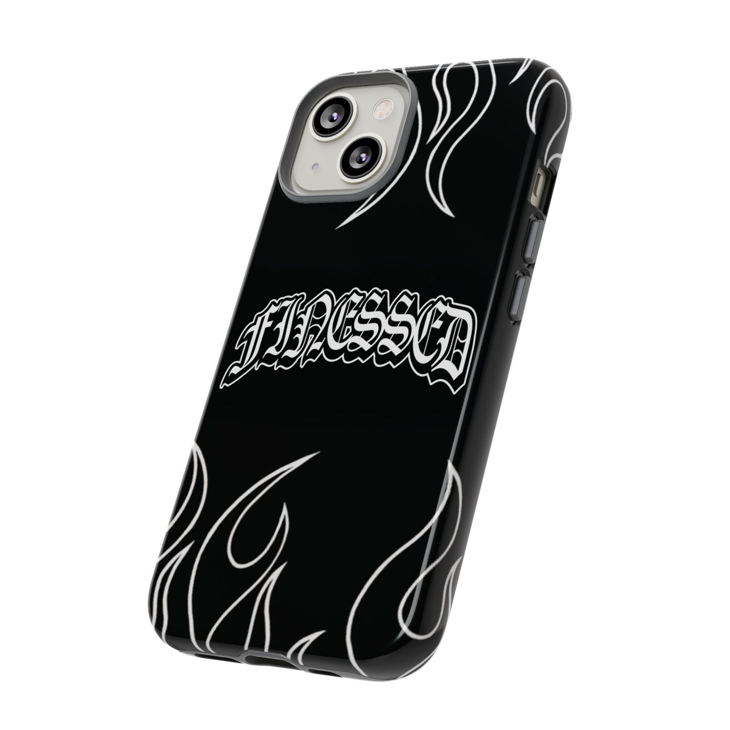 Flaming Finessed Phone Case (Black)