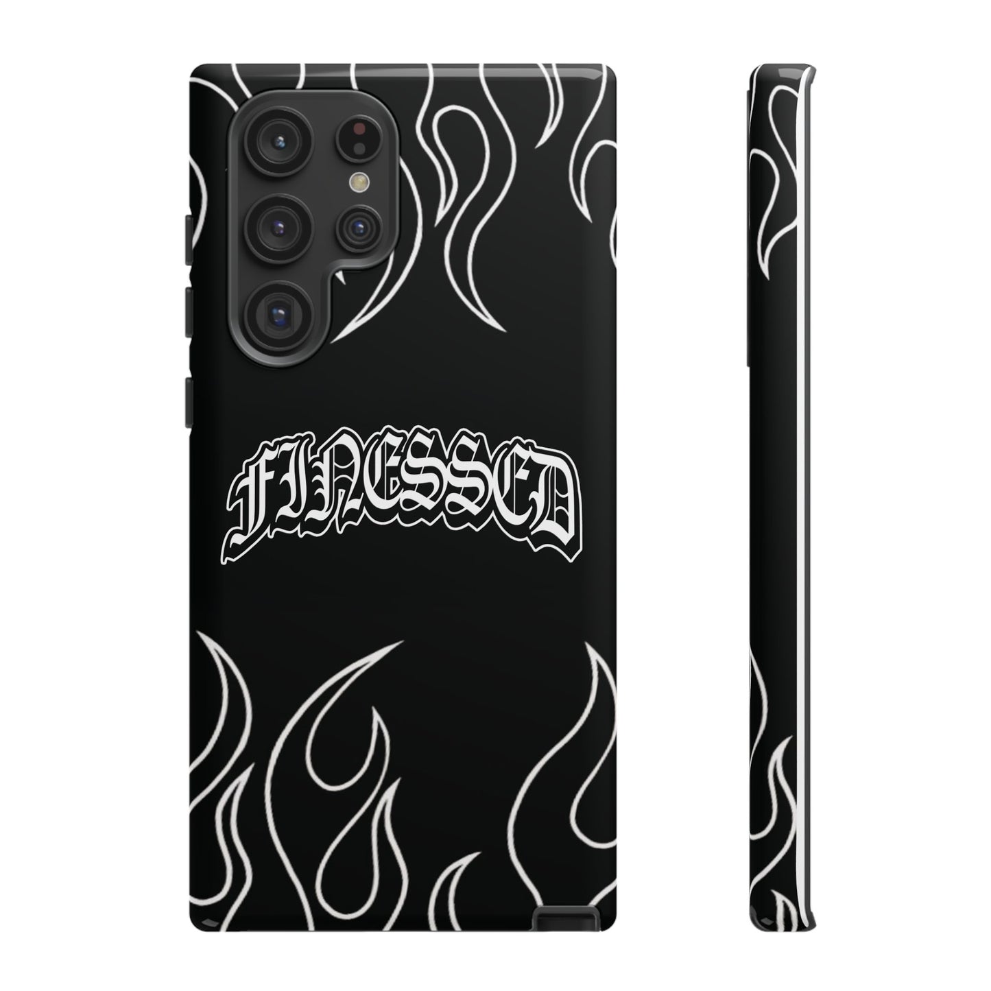 Flaming Finessed Phone Case (Black)