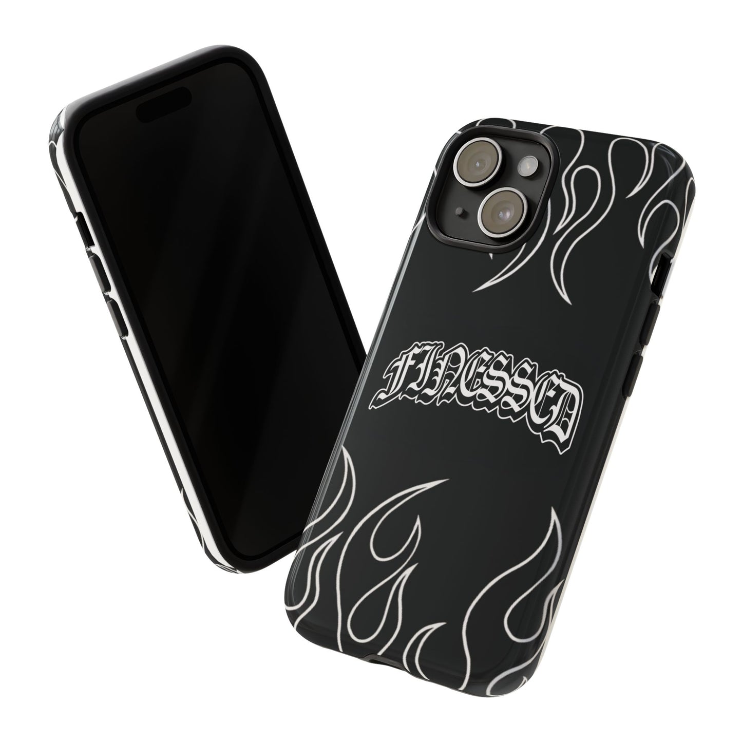 Flaming Finessed Phone Case (Black)