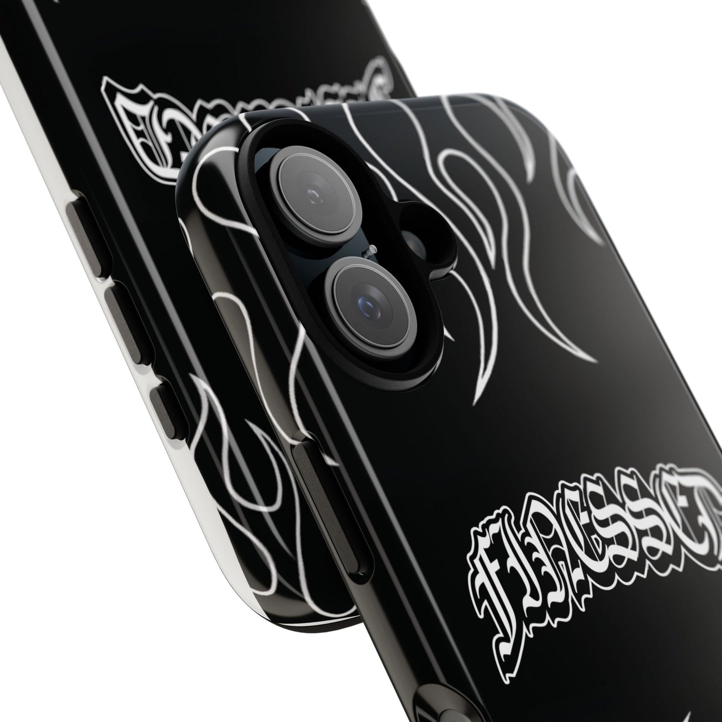 Flaming Finessed Phone Case (Black)