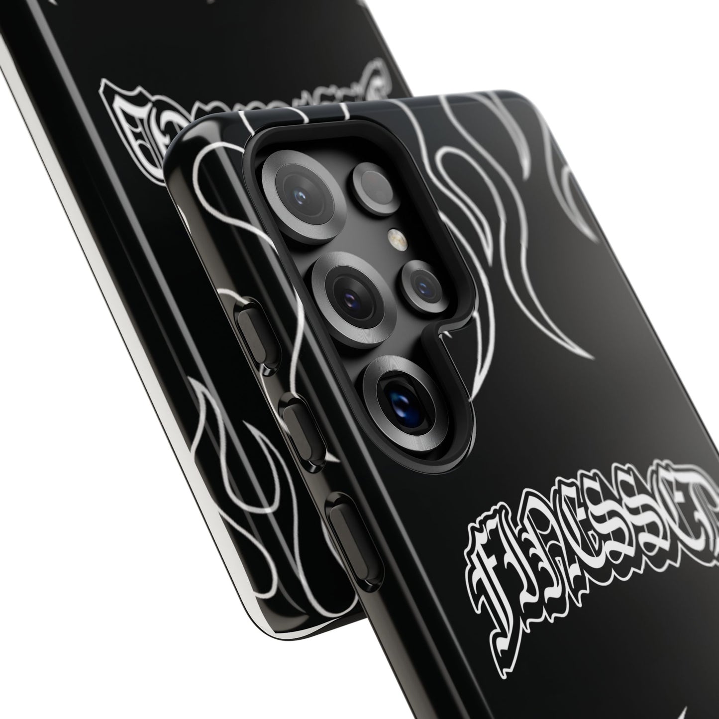 Flaming Finessed Phone Case (Black)