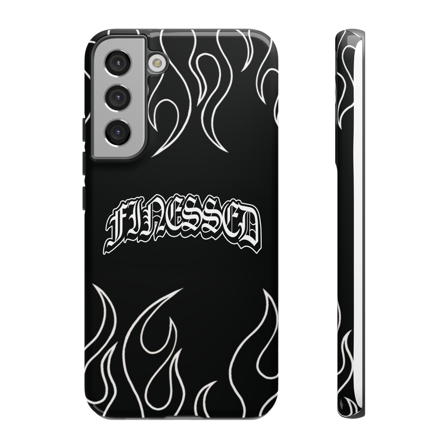 Flaming Finessed Phone Case (Black)