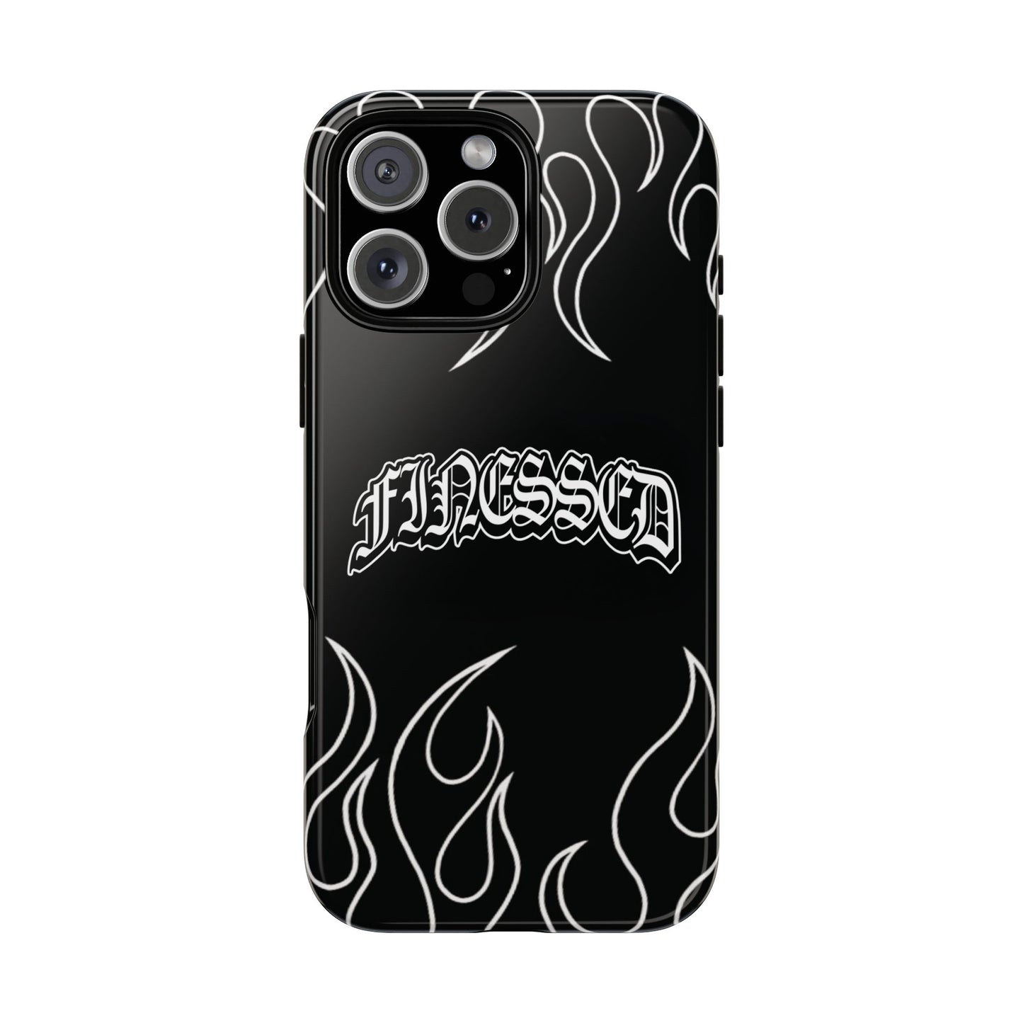Flaming Finessed Phone Case (Black)