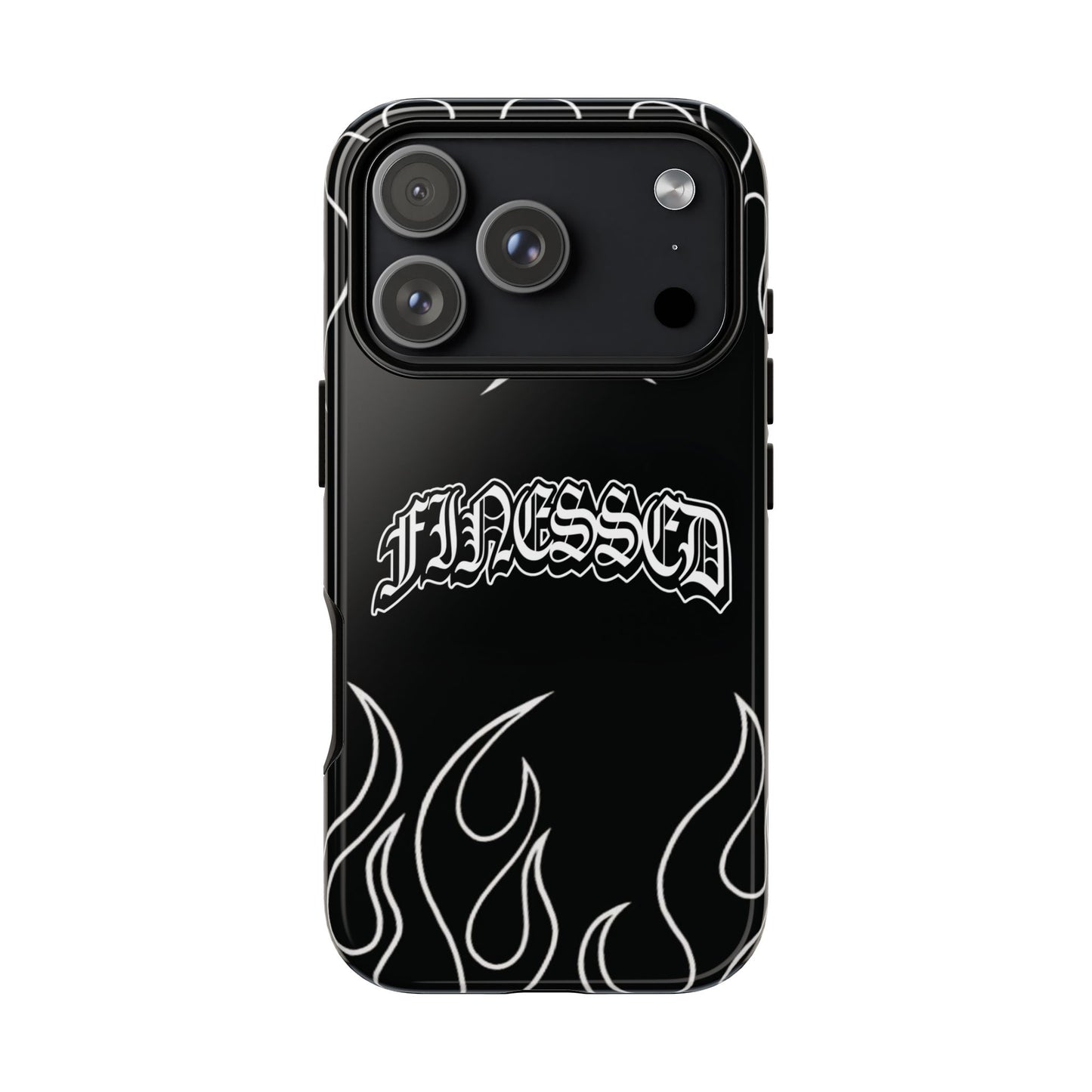 Flaming Finessed Phone Case (Black)