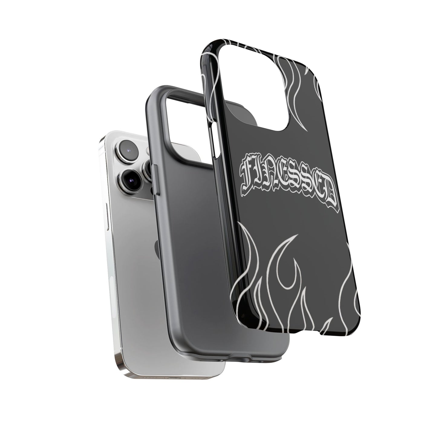 Flaming Finessed Phone Case (Black)