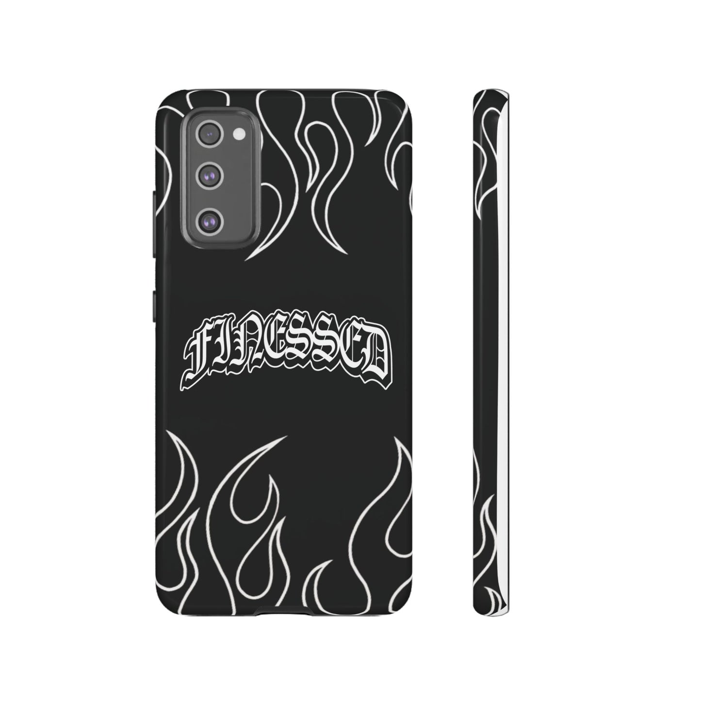 Flaming Finessed Phone Case (Black)