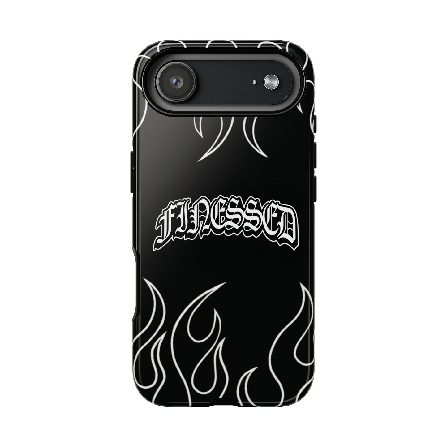 Flaming Finessed Phone Case (Black)