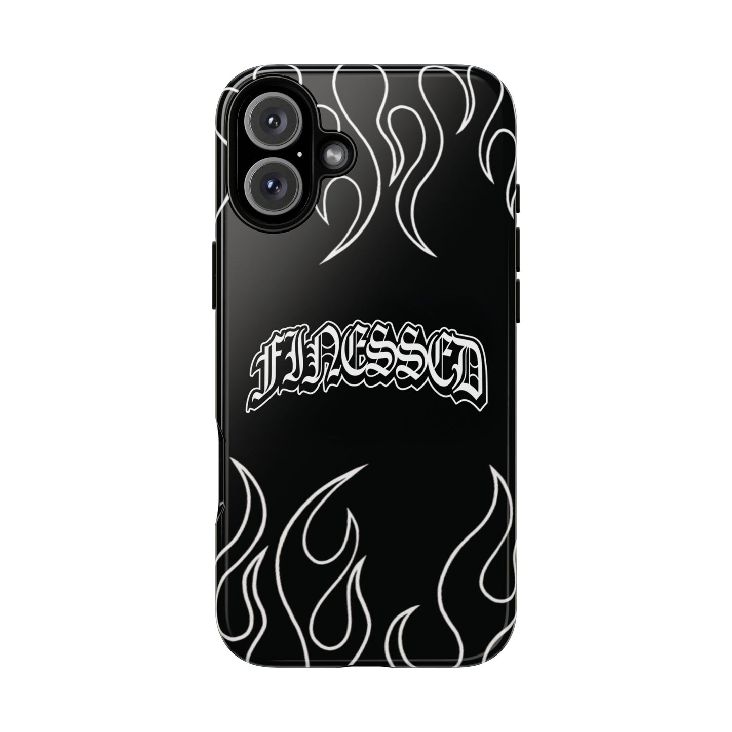 Flaming Finessed Phone Case (Black)