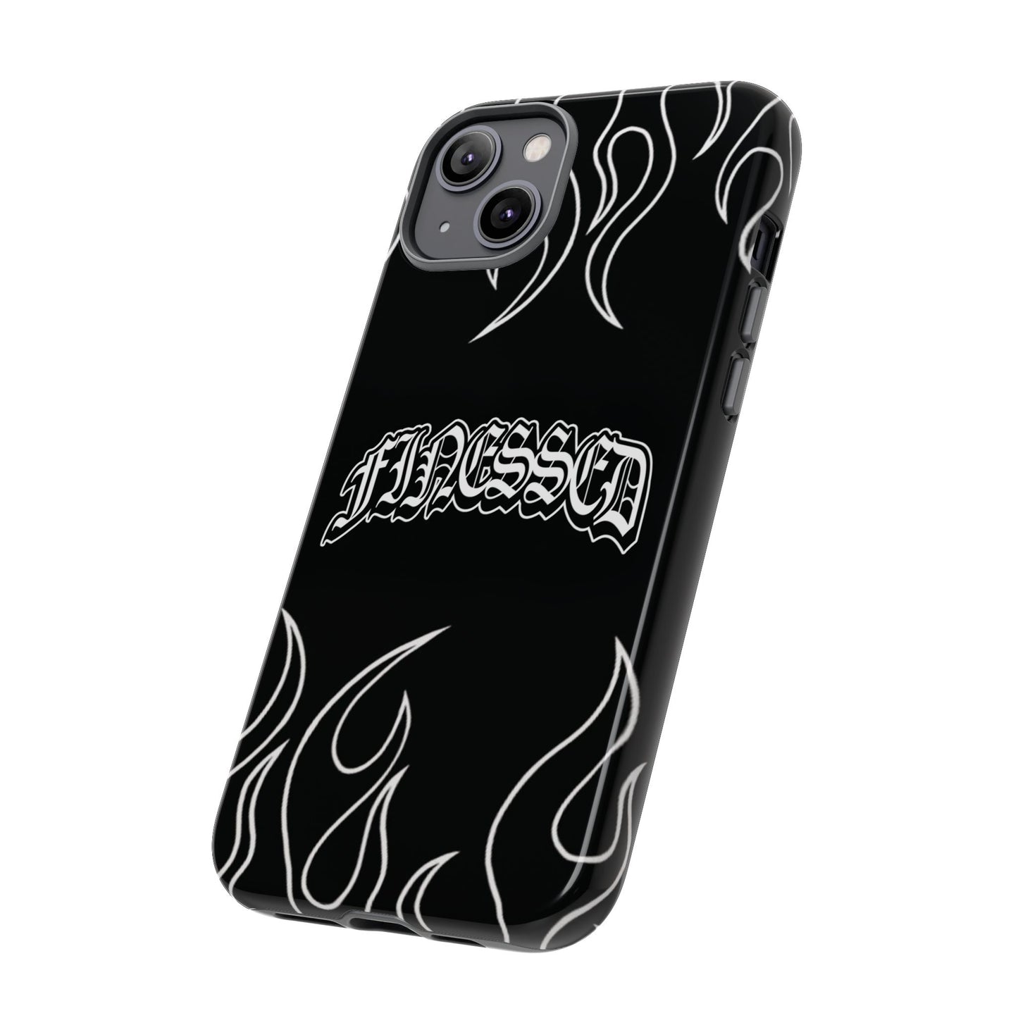 Flaming Finessed Phone Case (Black)