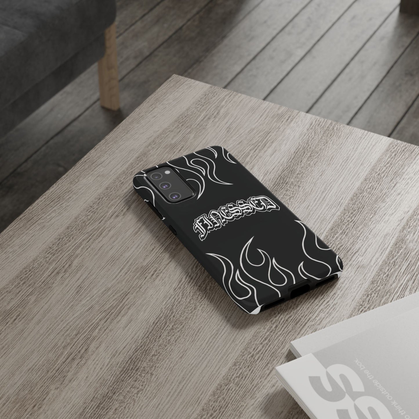 Flaming Finessed Phone Case (Black)