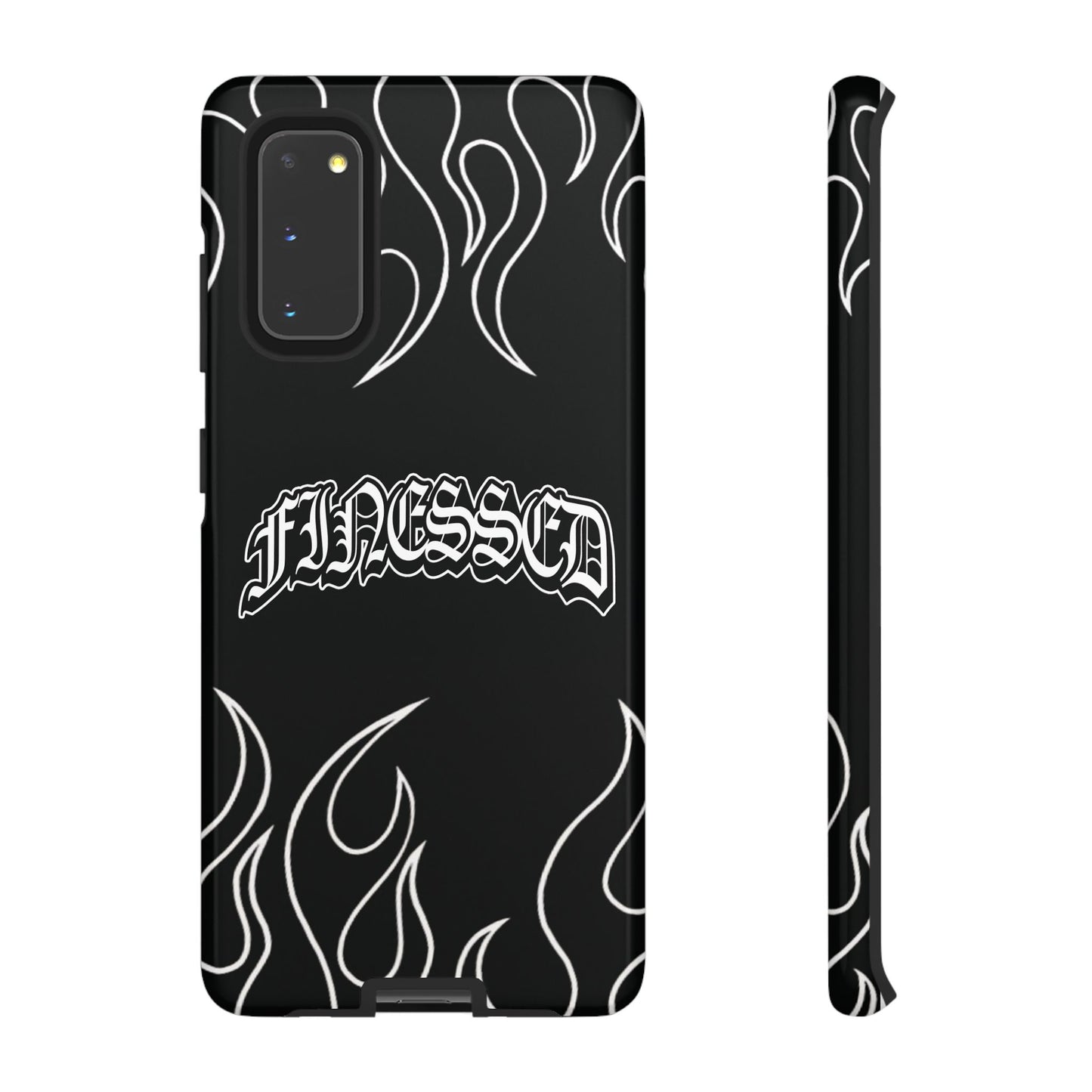 Flaming Finessed Phone Case (Black)