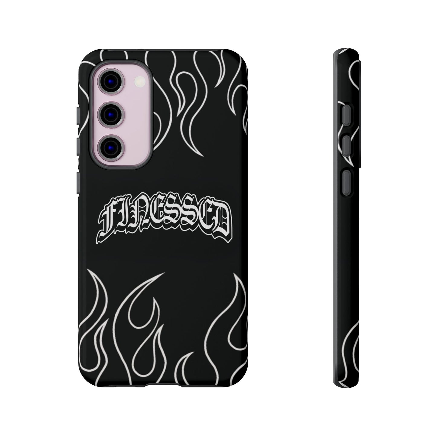 Flaming Finessed Phone Case (Black)