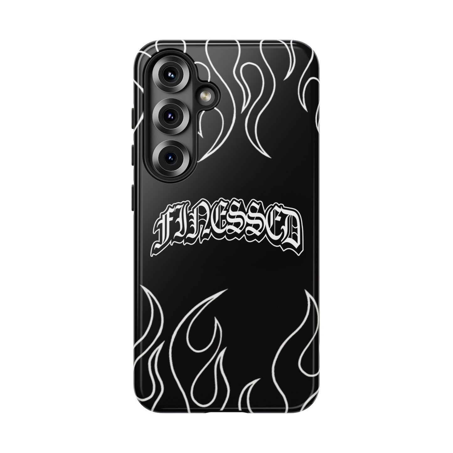 Flaming Finessed Phone Case (Black)