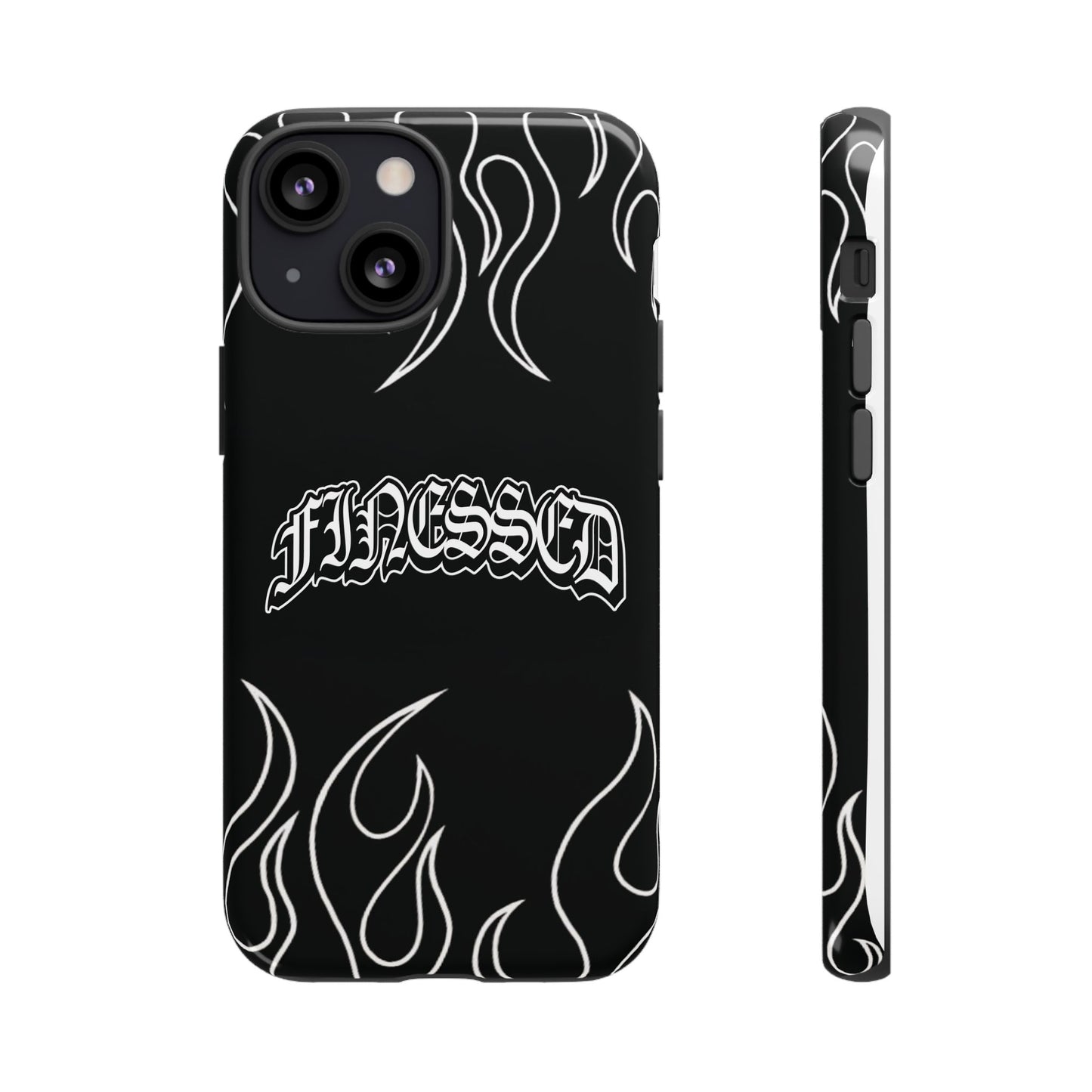 Flaming Finessed Phone Case (Black)