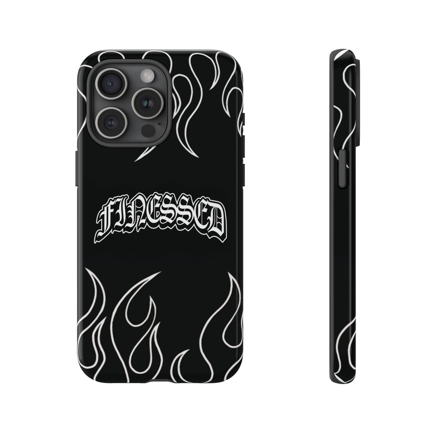 Flaming Finessed Phone Case (Black)