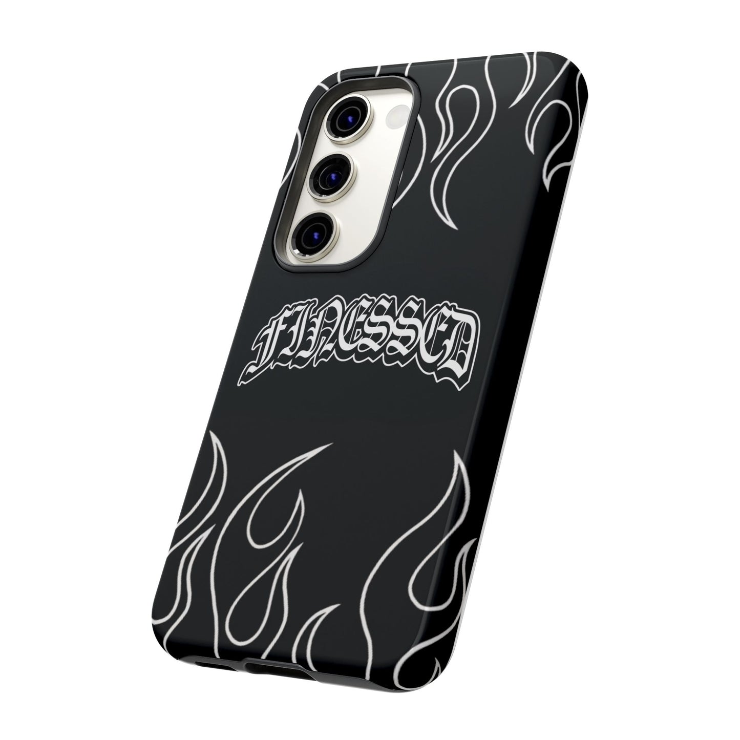 Flaming Finessed Phone Case (Black)