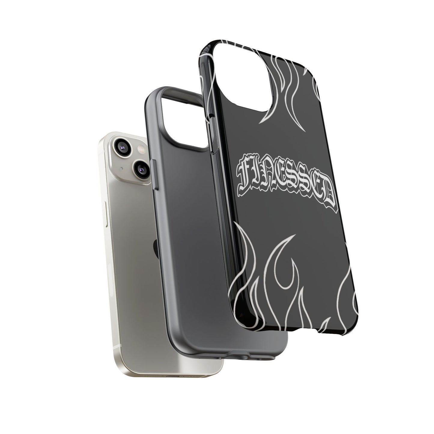 Flaming Finessed Phone Case (Black)