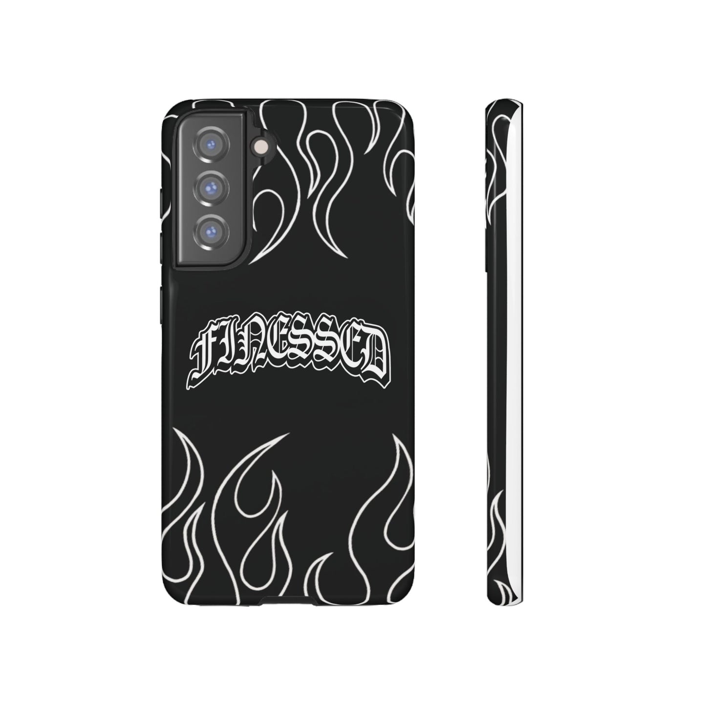 Flaming Finessed Phone Case (Black)