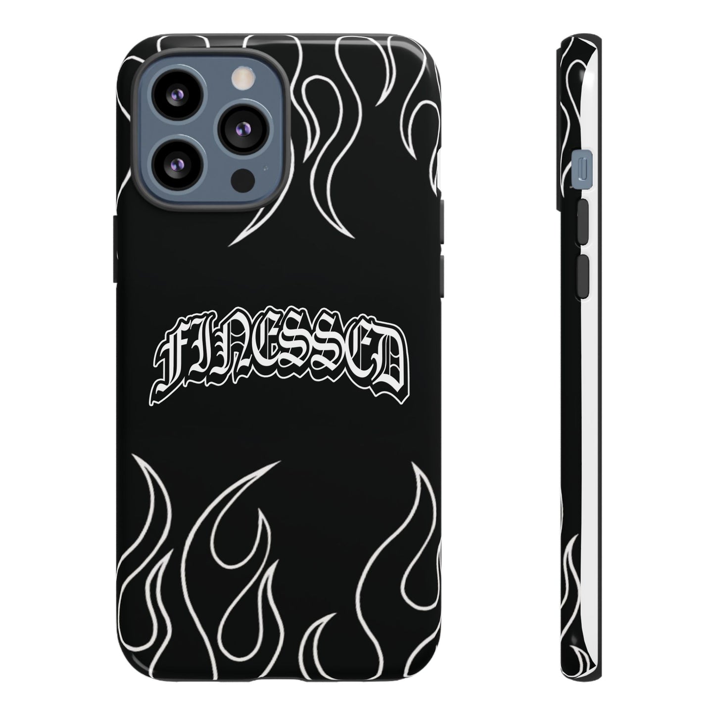 Flaming Finessed Phone Case (Black)