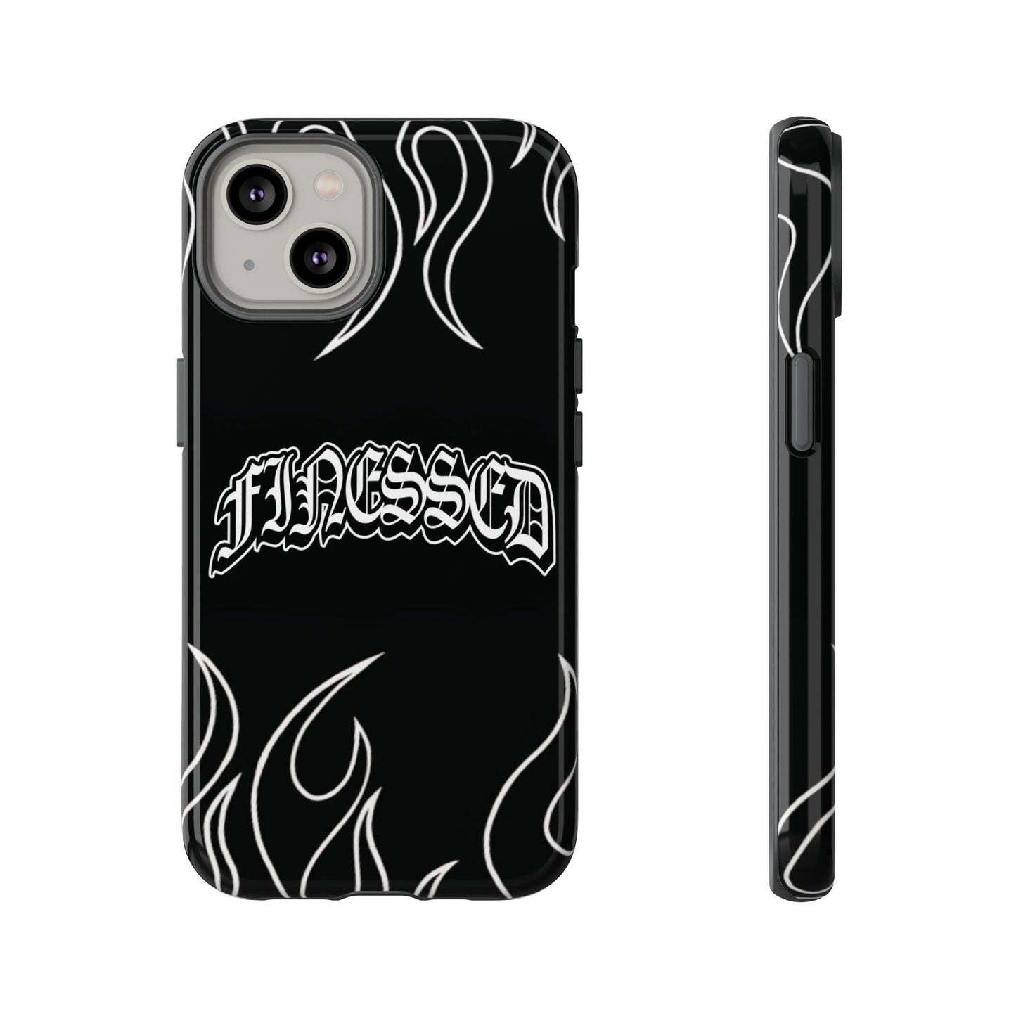 Flaming Finessed Phone Case (Black)