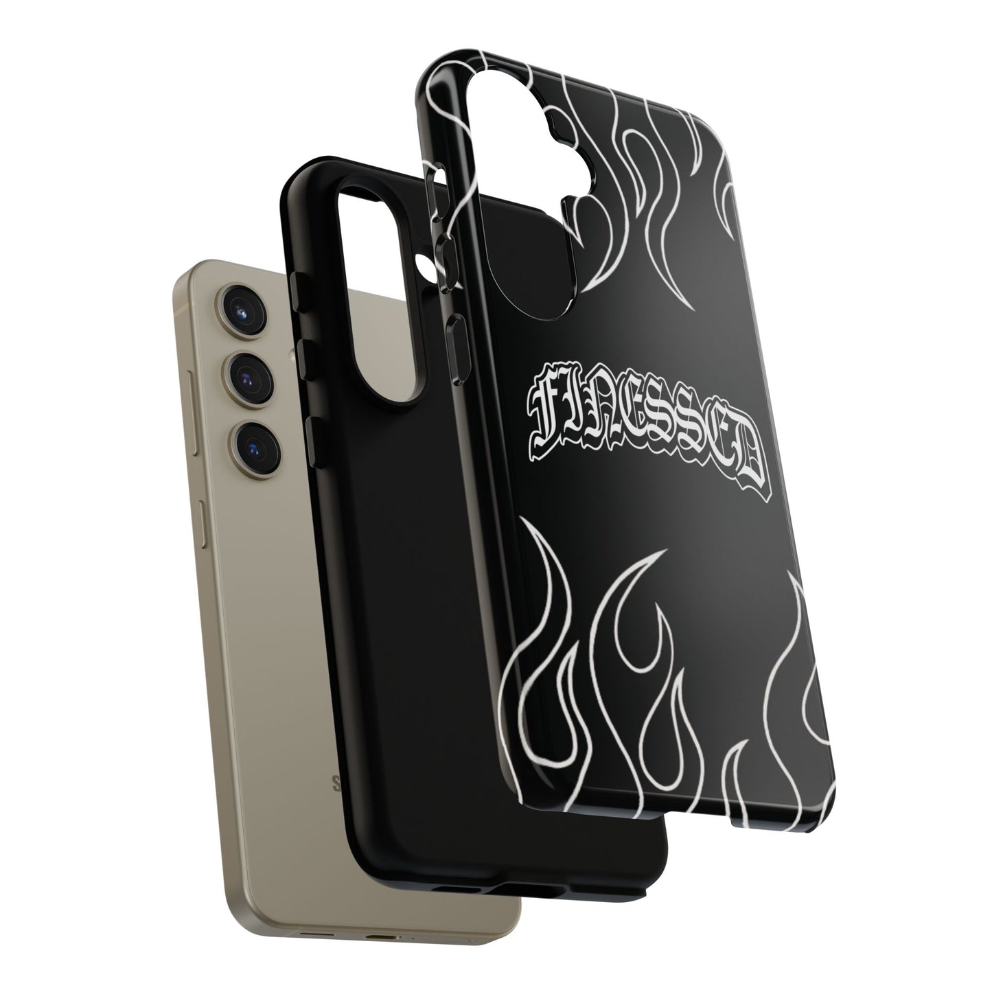 Flaming Finessed Phone Case (Black)