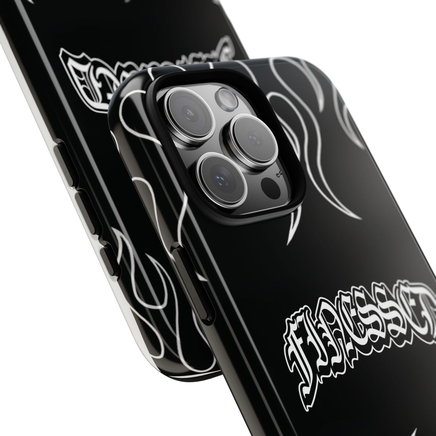 Flaming Finessed Phone Case (Black)