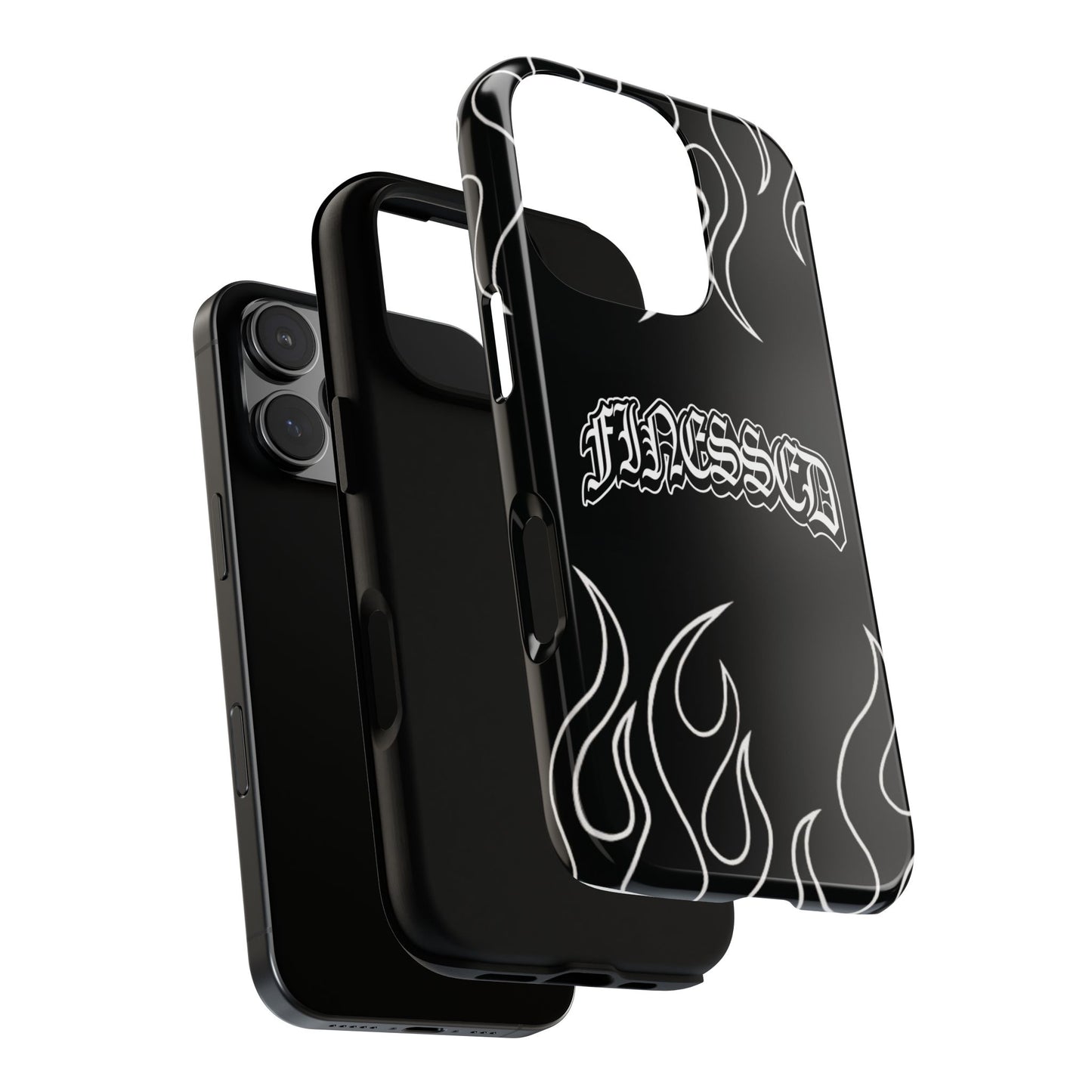 Flaming Finessed Phone Case (Black)