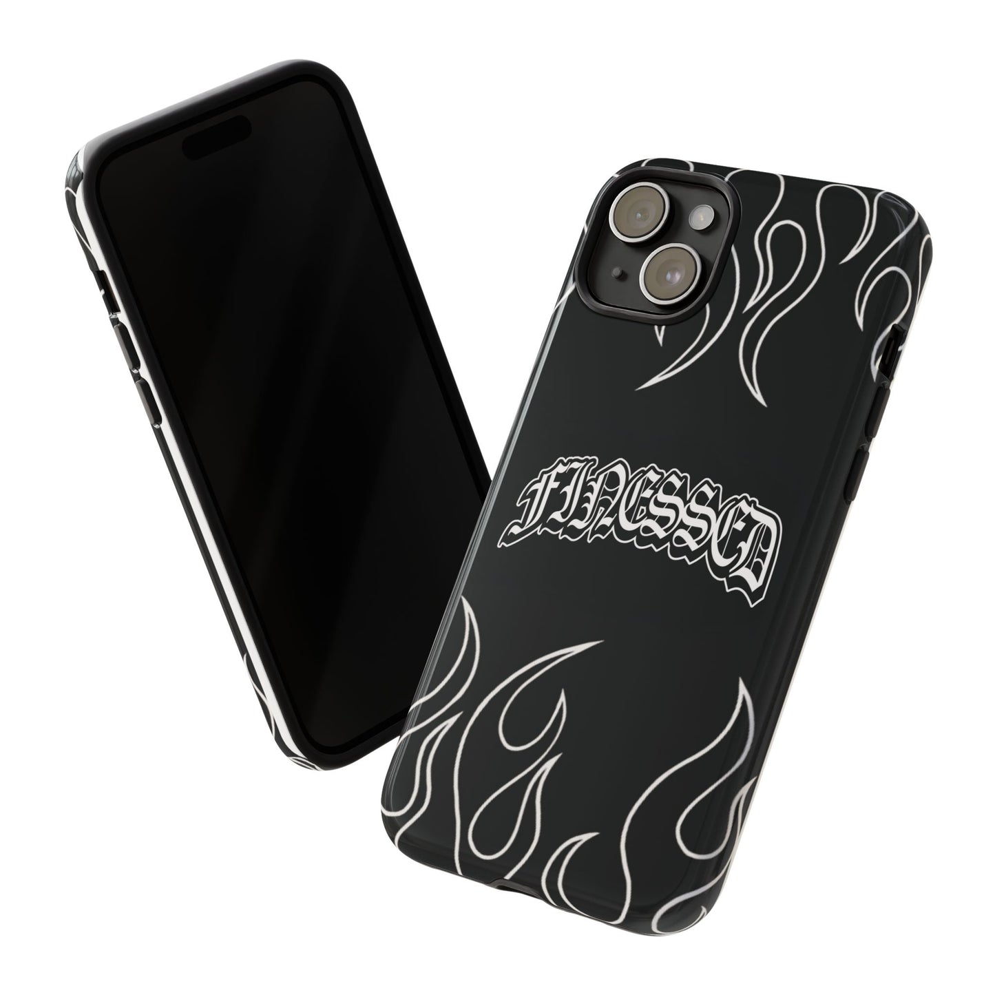 Flaming Finessed Phone Case (Black)