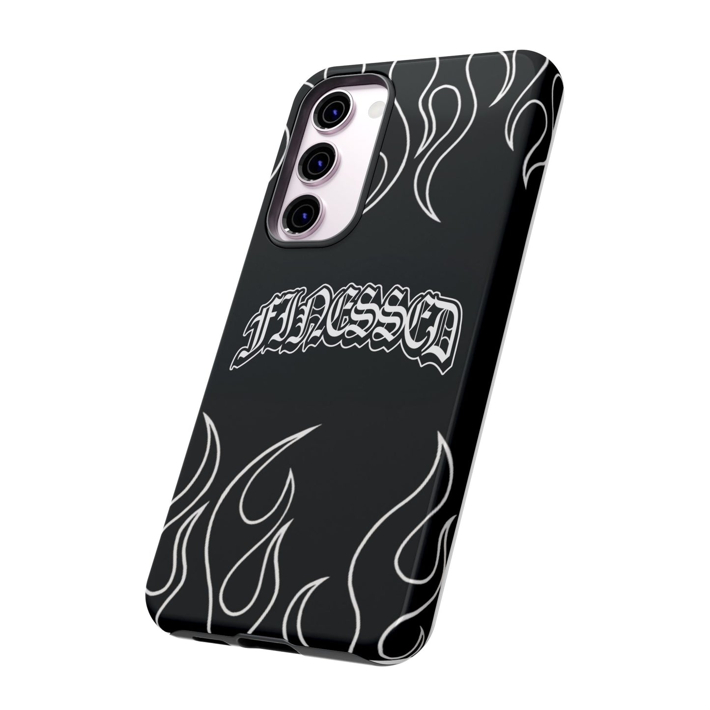 Flaming Finessed Phone Case (Black)
