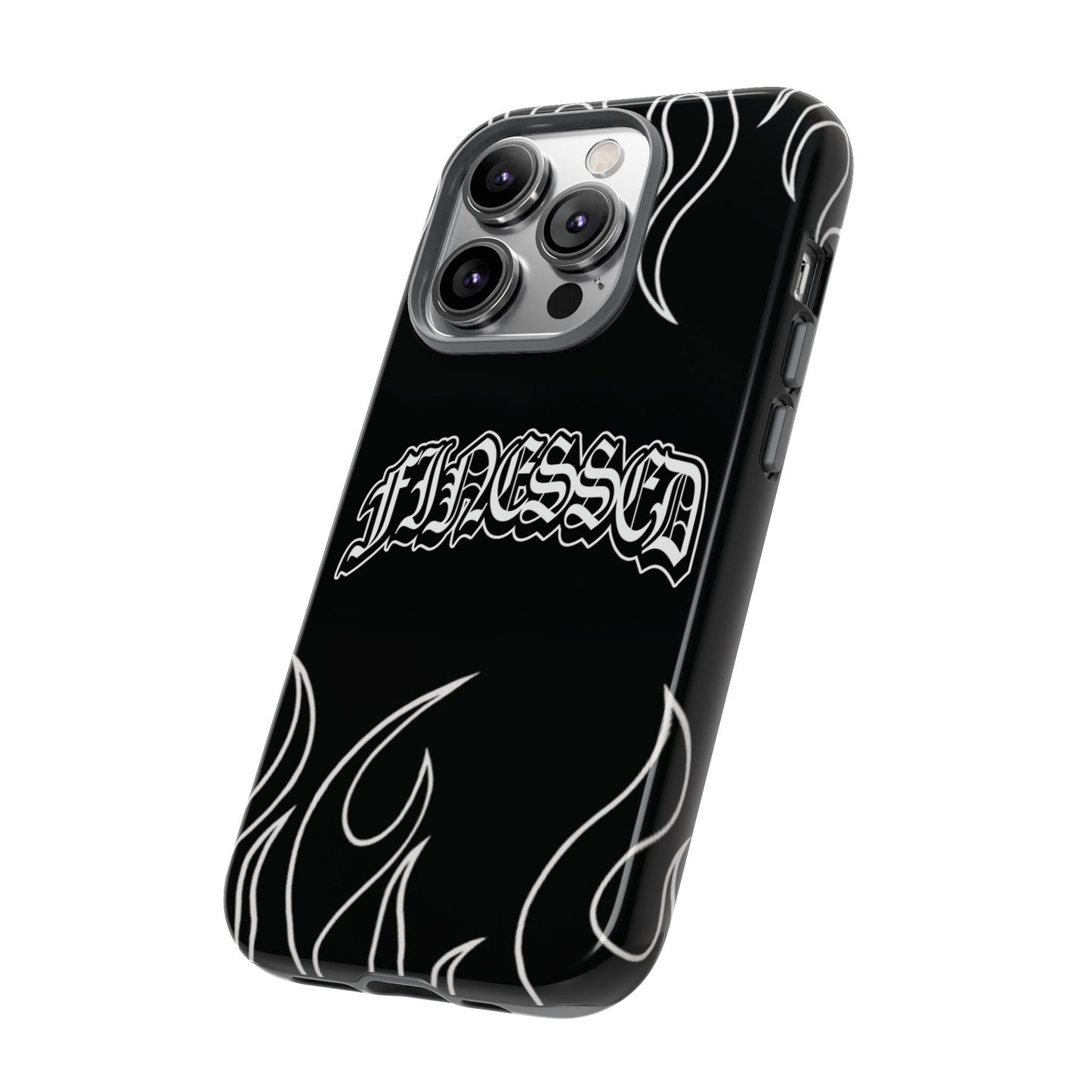 Flaming Finessed Phone Case (Black)