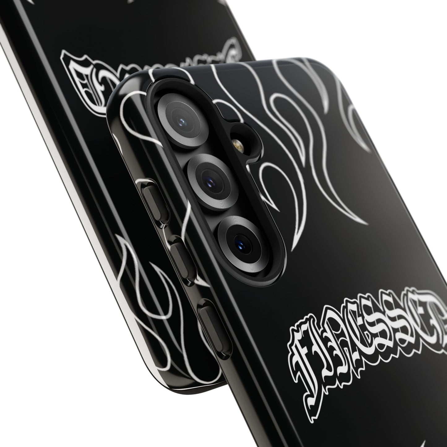 Flaming Finessed Phone Case (Black)