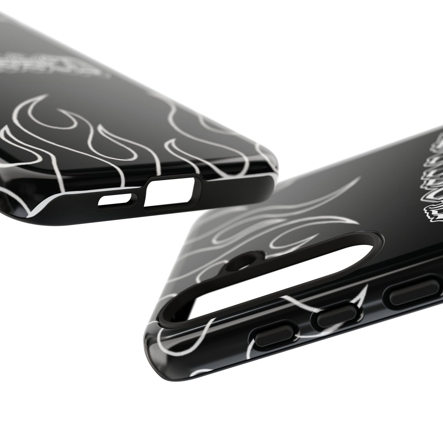 Flaming Finessed Phone Case (Black)
