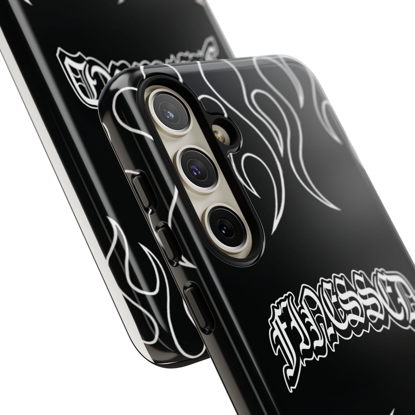 Flaming Finessed Phone Case (Black)