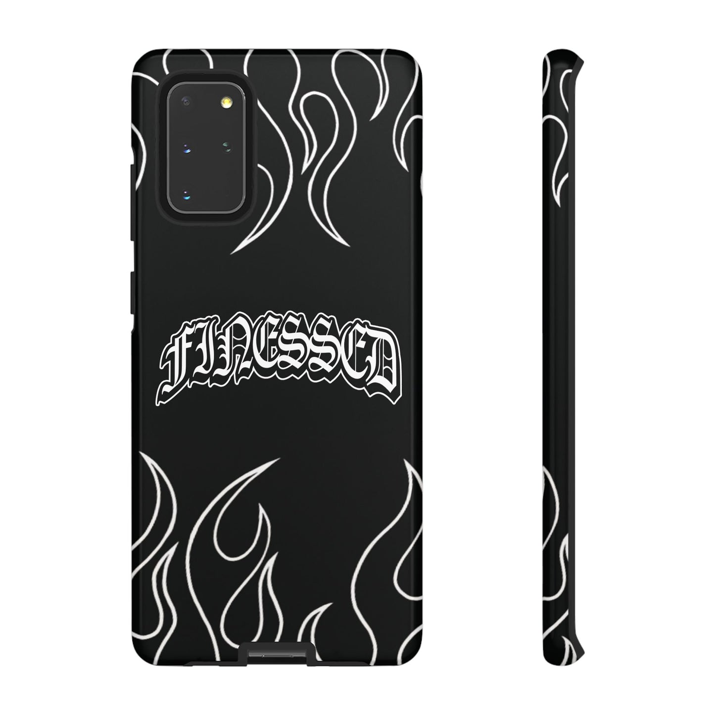Flaming Finessed Phone Case (Black)