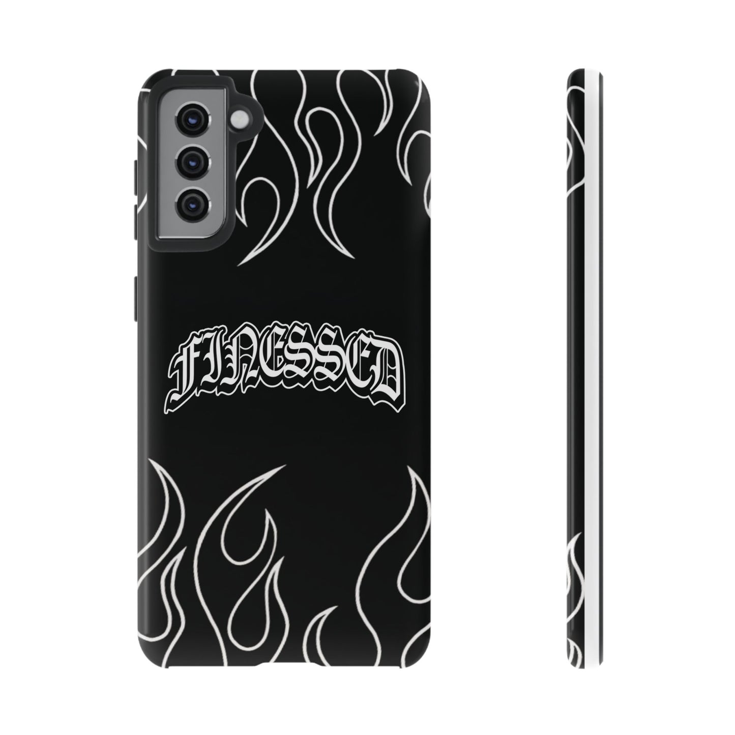 Flaming Finessed Phone Case (Black)