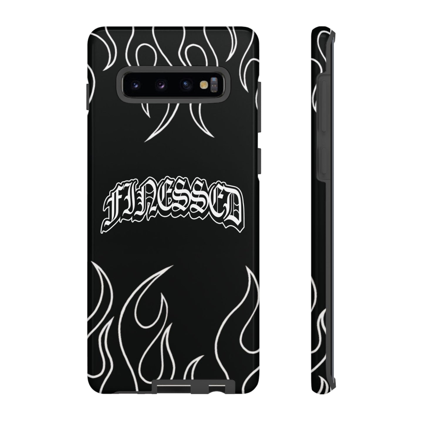 Flaming Finessed Phone Case (Black)